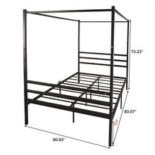 Load image into Gallery viewer, Metal Canopy Bed Frame - STYLE LOFT HOME
