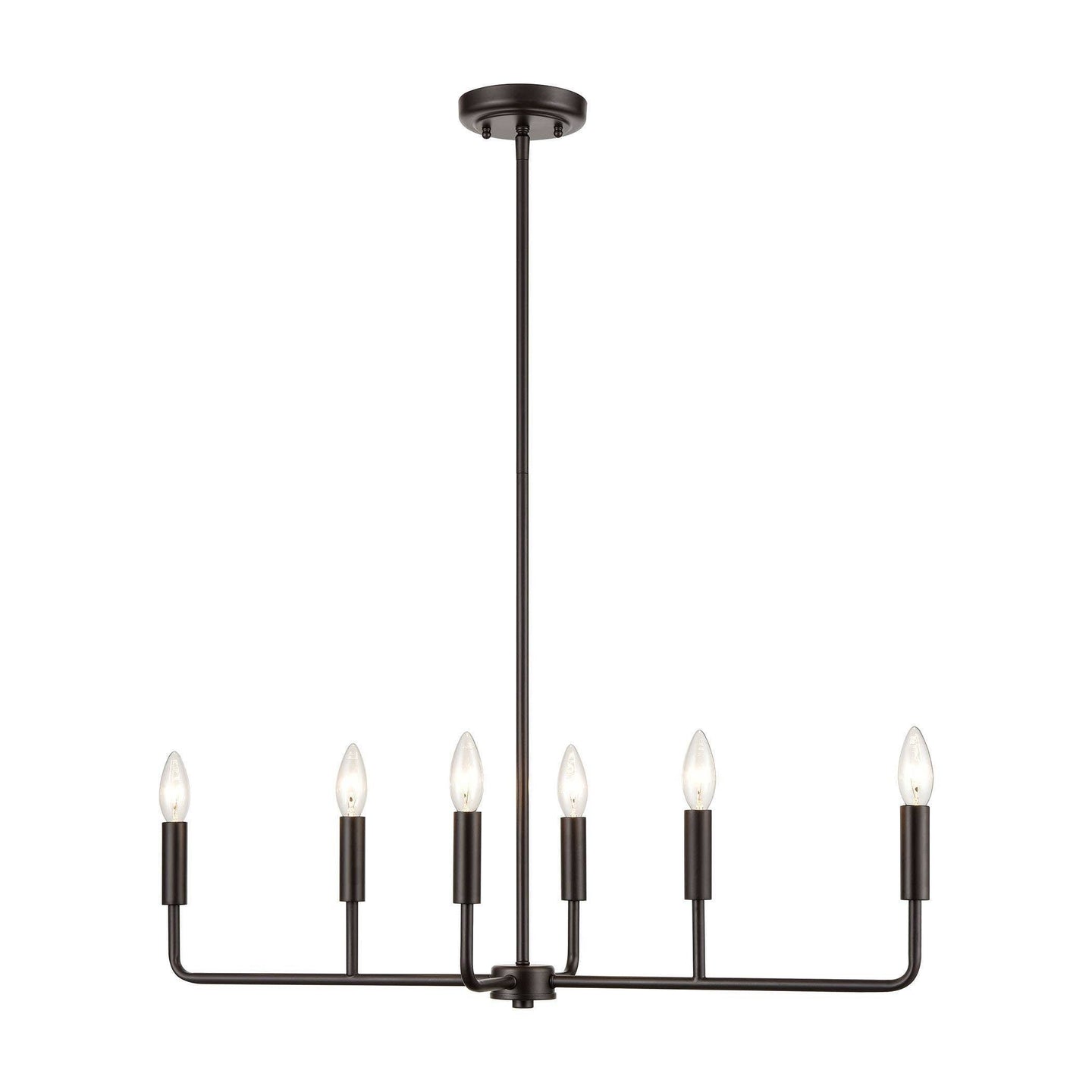 6 Lght Medium Chandelier, oil rubbed bronze, farmhouse chandelier, modern chandelier