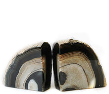 Load image into Gallery viewer, Gem Polished Dyed Black Agate Bookend - STYLE LOFT HOME
