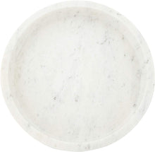 Load image into Gallery viewer, 12&quot; Round Marble Decorative Tray, White - STYLE LOFT HOME
