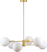 Load image into Gallery viewer, Modern Sputnik Chandelier Modern Ceiling Light 6 Glass Globe Lights - STYLE LOFT HOME
