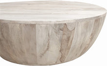 Load image into Gallery viewer, Distressed Mango Wood Coffee Table in Round Shape, Light Brown - STYLE LOFT HOME
