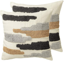 Load image into Gallery viewer, Neutral Throw Pillow Woven Tufted, Set of 2 - STYLE LOFT HOME
