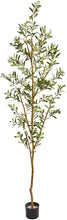 Load image into Gallery viewer, 82” Olive Tree, Near Natural Green Artificial Silk - STYLE LOFT HOME
