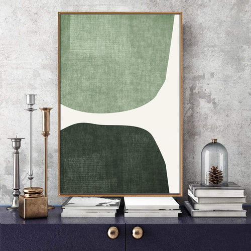 Framed Canvas Print Wall Art, Tones of Green - STYLE LOFT HOME