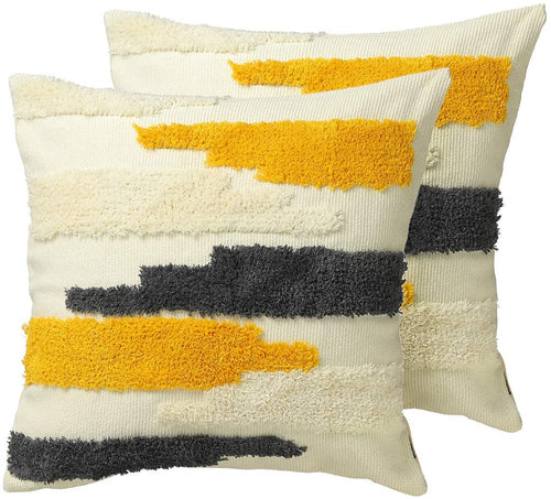 Throw Pillow Woven Tufted, Set of 2 - STYLE LOFT HOME