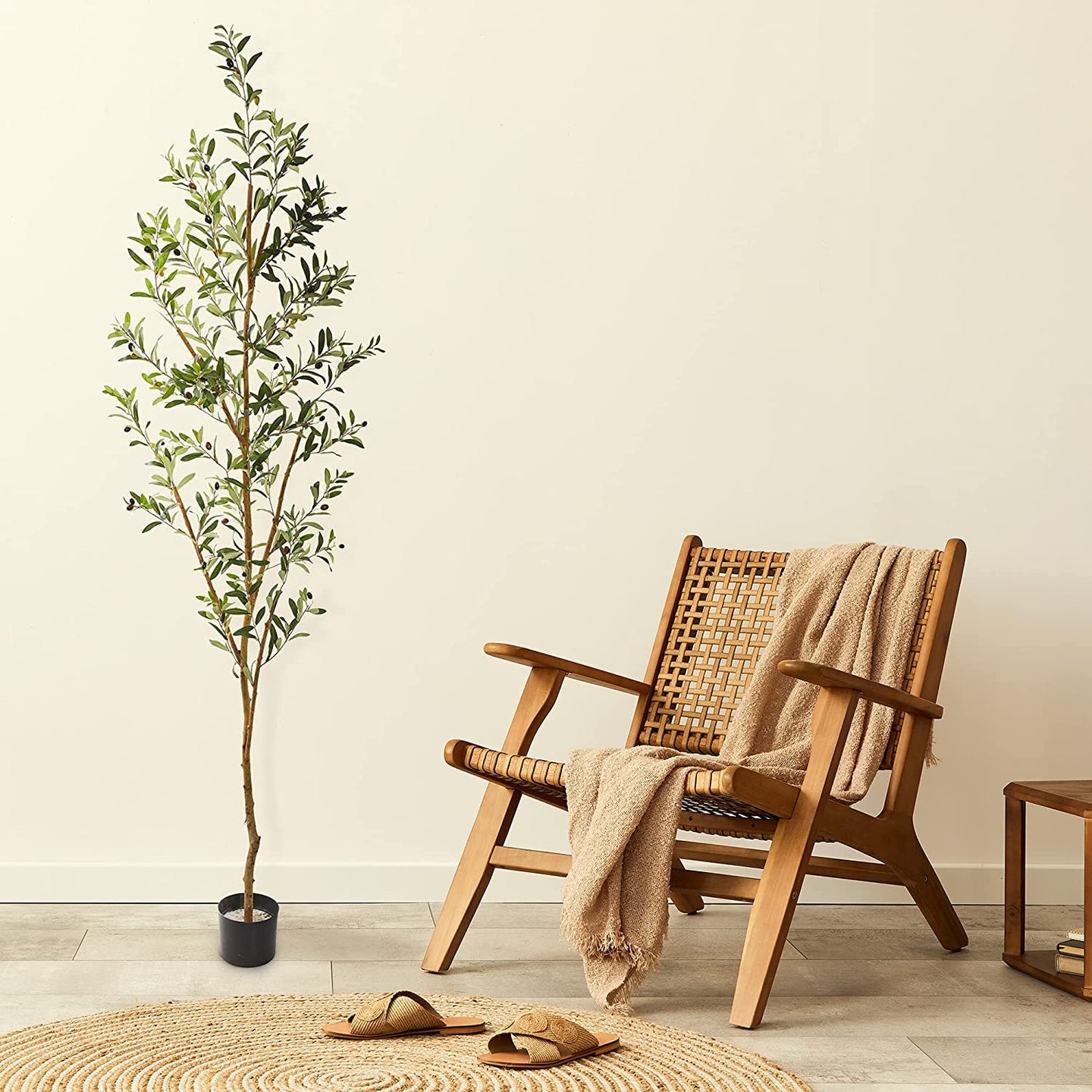 82” Olive Tree, Near Natural Green Artificial Silk - STYLE LOFT HOME