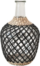 Load image into Gallery viewer, Rattan Natural &amp; Black Vase, Seagrass Weave Decanter - STYLE LOFT HOME
