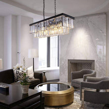 Load image into Gallery viewer, 9-Light Crystal Chandelier 34.5 inch, Contemporary Modern Chandeliers
