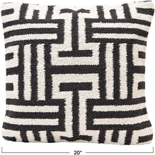 Load image into Gallery viewer, Woven Cotton Abstract  Black &amp; White Design Pillow, - STYLE LOFT HOME
