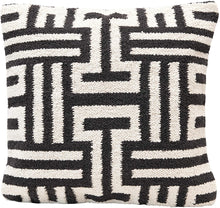 Load image into Gallery viewer, Woven Cotton Abstract  Black &amp; White Design Pillow, - STYLE LOFT HOME
