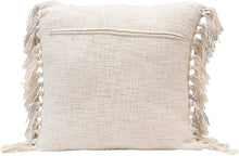 Load image into Gallery viewer, Stonewashed Cotton Slub Chevron Print &amp; Tassels, Multi Color Pillow - STYLE LOFT HOME
