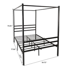 Load image into Gallery viewer, Metal Canopy Bed Frame - STYLE LOFT HOME
