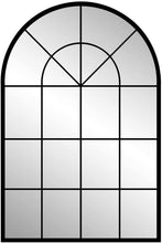 Load image into Gallery viewer, Arched Window Finished Metal Mirror - 31.5&quot;×45&quot; Wall Mirror Black Frame Window Pane Decoration for Living Room Entryway
