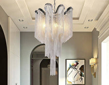 Load image into Gallery viewer, Modern Chandelier Pendant Lamp Luxury Aluminum Chains
