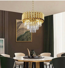 Load image into Gallery viewer, Modern Chandelier gold and Crystal
