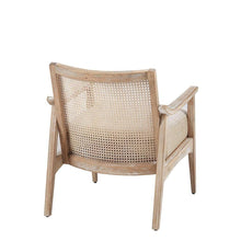 Load image into Gallery viewer, Modern Farmhouse Wood Armchair with Cane Inset Back
