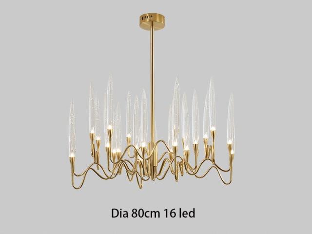 Modern Luxury LED Crystal Chandelier Tree Branch Candle Hanging Lights