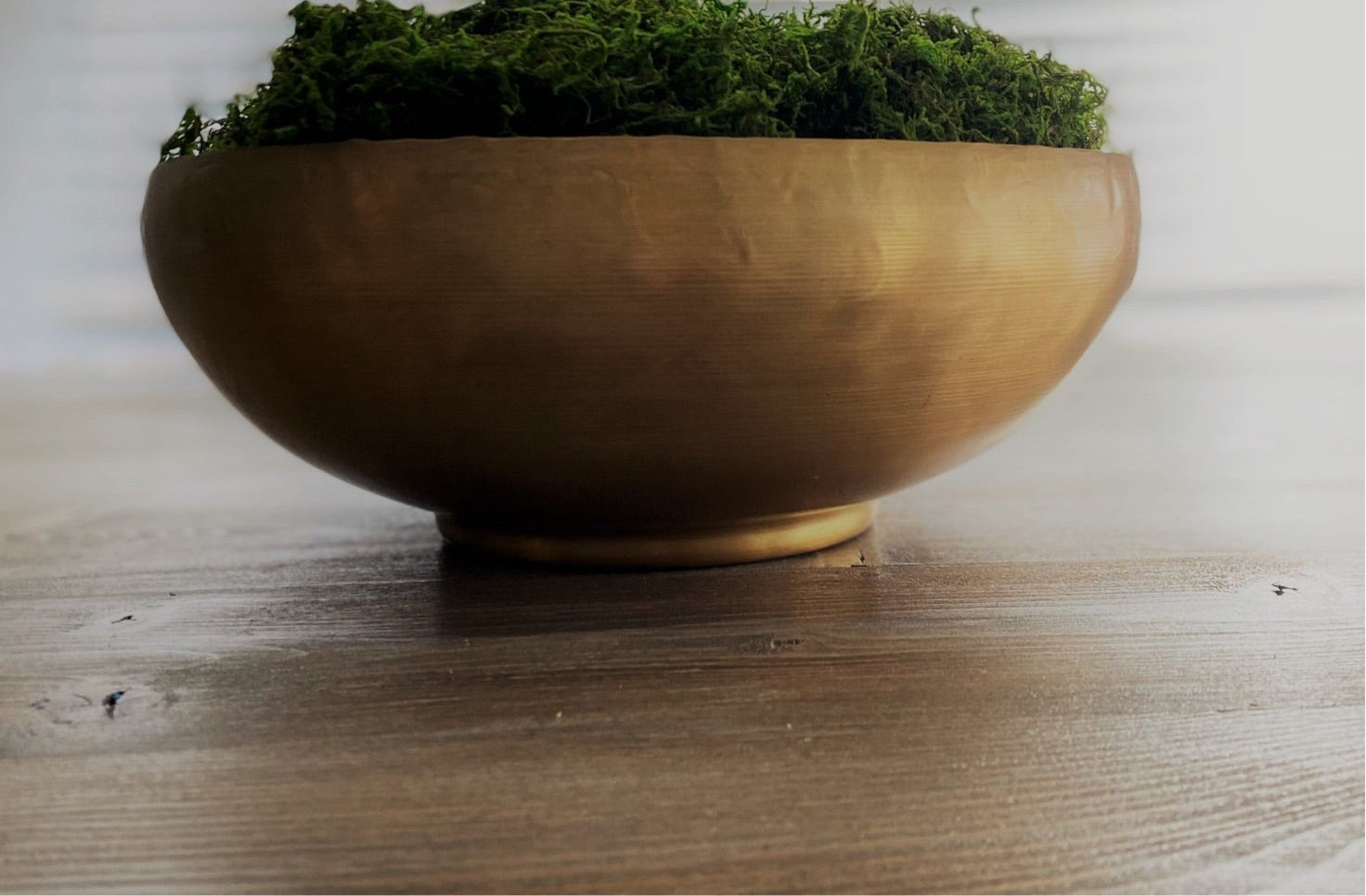 Live Mood Moss Bowl in Gold