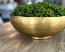 Load image into Gallery viewer, Moss Bowl Centerpiece with gold brass bowl
