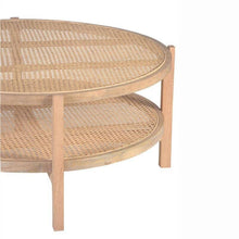 Load image into Gallery viewer, Natural Cane Coffee Table with Solid Wood, Rattan coffee table, Cane living room furniture
