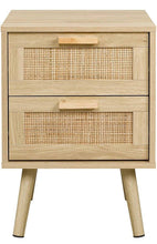 Load image into Gallery viewer, Rattan Cane Side Table, accent table, nightstand
