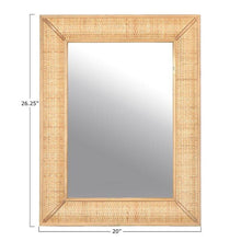 Load image into Gallery viewer, Rattan Mirror, Accent Mirror, Cane Mirror
