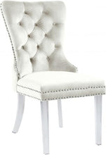 Load image into Gallery viewer, Velvet Dining Chair, Chair with Nail Head detail, Chair with Acrylic Leg
