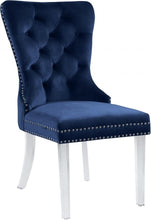 Load image into Gallery viewer, Velvet Dining Chair, Chair with Nail Head detail, Chair with Acrylic Leg
