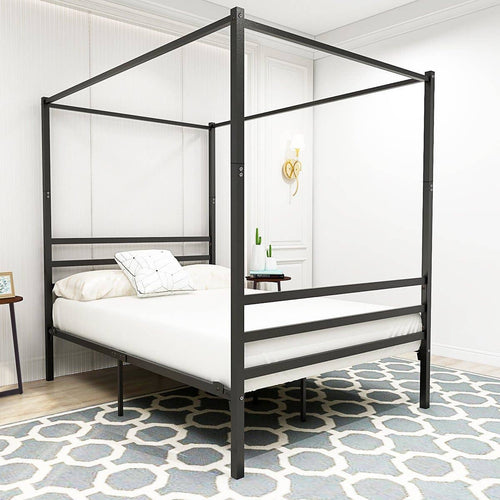 Metal Canopy Bed Frame - STYLE LOFT HOME