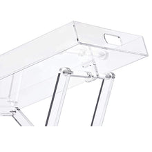 Load image into Gallery viewer, Clear Modern Furniture Acrylic Side Folding Tray End Table
