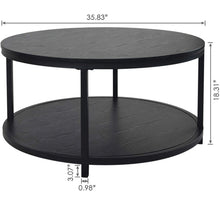 Load image into Gallery viewer, Round Coffee Table, Black - STYLE LOFT HOME
