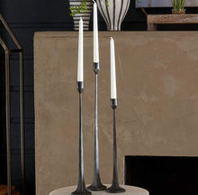 Load image into Gallery viewer, Black Candle Stick Holders, set of 3 - STYLE LOFT HOME
