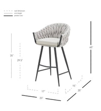 Load image into Gallery viewer, Bar and Counter Stools, Chunky Woven Upholstered - STYLE LOFT HOME
