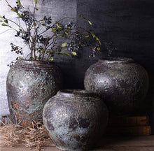 Load image into Gallery viewer, Weathered Vases, Distressed Pottery Vessel - STYLE LOFT HOME
