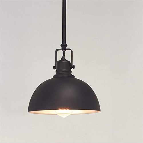 Black Dome Pendant Light, Oil-Rubbed Bronze Finish - STYLE LOFT HOME