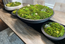 Load image into Gallery viewer, Moss Arrangement, Moss centerpiece, Moss succulent garden
